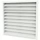Griglia da muro esterna 600x600 in alluminio con alette fisse - colore misto RAL 9010