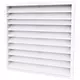 Griglia da muro esterna 600x600 in alluminio con alette fisse - colore misto RAL 9016