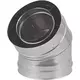 Curva concentrica diametro 80 - 125 mm 45° I316L/I304 (D 0,5/0,6) (incl.  gomme di tenuta tubo interno)