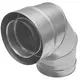 Curva concentrica diametro 130 - 200 mm 90° I316L/I304 (D 0,5/0,6) (incl.  gomme di tenuta tubo interno)