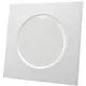 Valvola di estrazione di ventilazione in metallo quadrata Ø 125 mm bianca con morsetti a molla - DVSQ125