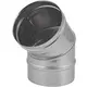 Tubo stufa PS Ø 450 mm in acciaio inox curva 45°