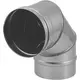 Tubo stufa PS Ø 100 mm in acciaio inox curva 90°