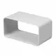 Manicotto femmina quadrato in plastica 110 x 55 mm - KSF