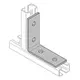 Angolo 35/36 90 gradi 4 fori (Ø10,5 mm) zincato per guida di sospensione