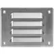 Griglia di aerazione quadrata in metallo 140x105 mm alluminio - MR14105Al