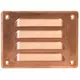 Griglia di aerazione quadrata in metallo 140x105 mm rame - MR14105Cu