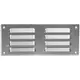 Griglia di aerazione quadrata in metallo 260x105 mm alluminio - MR26105Al