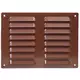 Griglia di aerazione quadrata in metallo 260x190 mm marrone - MR2619B