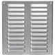 Griglia di aerazione quadrata in metallo 260x280 mm zinco - MR2628Zn