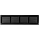 Griglia metallica 400x100 mm nera - MR4010M - RAL9005