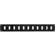 Griglia metallica regolabile 400x50 mm nera - MR405RM - RAL9005
