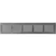 Griglia a fessura rettangolare in metallo 500x100 zincata - MR5010ZN