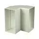 Curva rettangolare in plastica 90° 110x55 - KLV