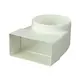Curva rettangolare verticale in plastica 90° Ø 100 mm - 110x55 - KLD
