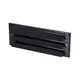 Griglia a parete esterna montata in superficie 300 mm x 100 mm NERO