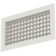 Griglia a parete doppia regolabile in alluminio con ammortizzatore - con molle a frizione - 800x100 mm - RAL 9010