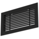 Griglia a barre in alluminio - con molle a frizione - 400x150 mm - RAL 9005