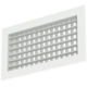 Griglia a muro doppia regolabile in alluminio - con molle di frizione - 500x200 mm - RAL 9016