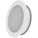 Griglia tonda da parete in alluminio con rete fissa – 100 mm – RAL 9003