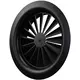 Diffusore a vortice rotondo 125 mm vite centrale - SWR125 RAL9005 30% lucido