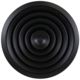 Diffusore a soffitto rotondo con motivo fisso Ø 150 mm - RAL9005 30% lucido
