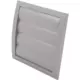 Griglia di aerazione a sovrapressione con grata alettata diametro 150x150: 100 grigia - ND10ZP