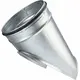 Piastra di fissaggio Ø 125 mm - 125 mm (45°) - Zincata
