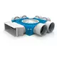 Vent-Axia Uniflexplus ripartitore composito 6x Ø90 mm per tubo rettangolare zincato 220x80 mm