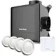 Vent-Axia Multihome AEC advance Package 368 m³/h Bluetooth + sensore CO2 + sensore umidità + batteria di controllo RFT + 4 valvole - spina euro