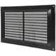 Griglia di aerazione rettangolare con grata 250x170 nera - VR2517M