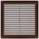Griglia di aerazione quadrata con grata 250x250 mm marrone - VR2525B