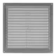 Griglia di aerazione quadrata con grata 250x250 mm grigia