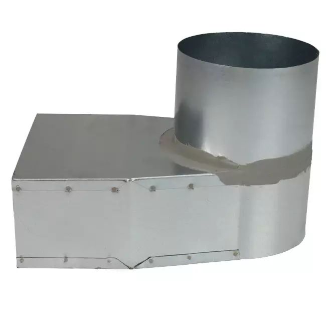 Tubo angolare 170x80 mm con diametro 160 mm per canalizzazione