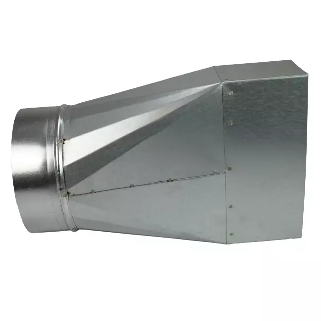 Adattatore 170x80 mm a diametro 150 mm per canalizzazione