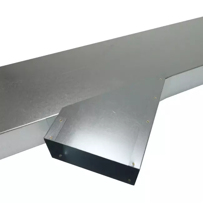 Attacco laterale 170x80 mm 45 gradi per canalizzazione