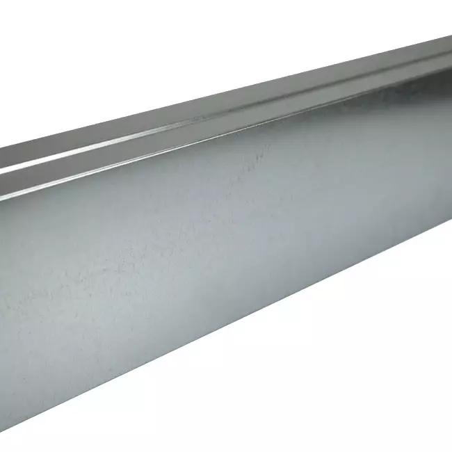 Canale gettato in fusione zincato 170x80 mm per lunghezza 1500 mm