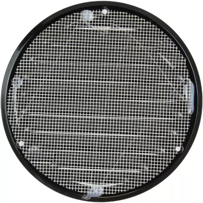 Griglia di aerazione in metallo tonda Ø 125 mm nera - MR125M - RAL9005
