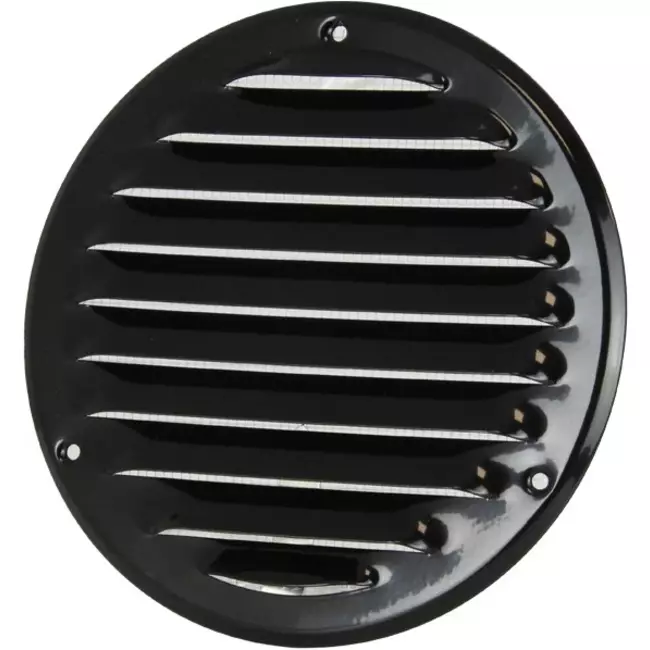 Griglia di aerazione in metallo tonda Ø 125 mm nera - MR125M - RAL9005