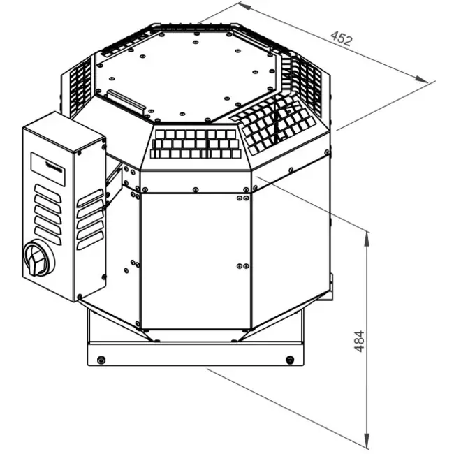 Aspiratore da tetto verticale per estrazione fumi da cucina Ruck 2342 m³/h (DVN 250 D2 F4 30)