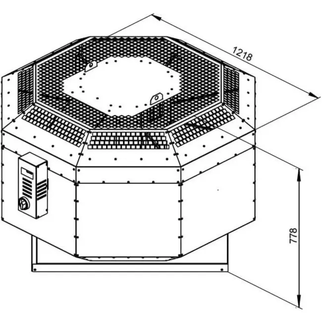 Ventilatore da tetto isolato per catering - DVNI 560 D4 30