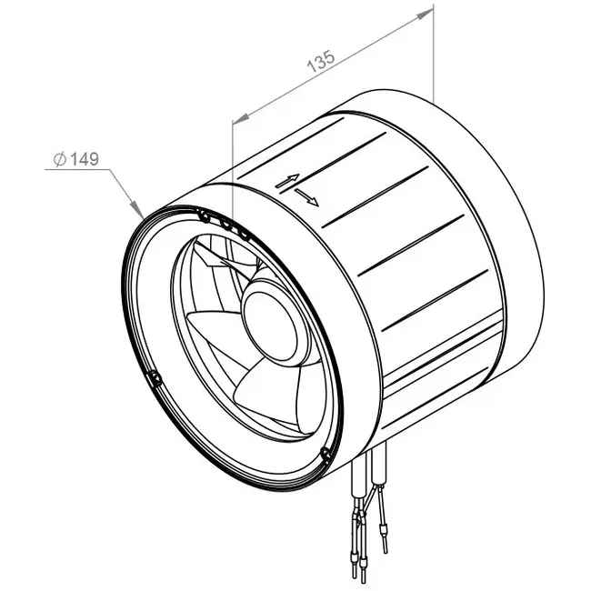 Ventilatore a tubo Ruck Etamaster con motore EC 415 m³/h / Ø 150 mm - EM 150 EC 02 - comando PWM