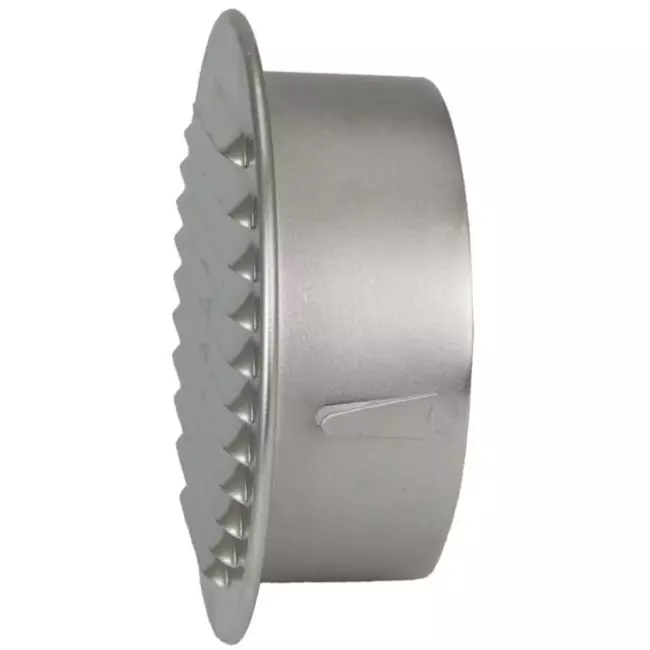 Griglia di aerazione in metallo tonda incl. Boccola di montaggio Ø 180 mm in alluminio - DWRA180S