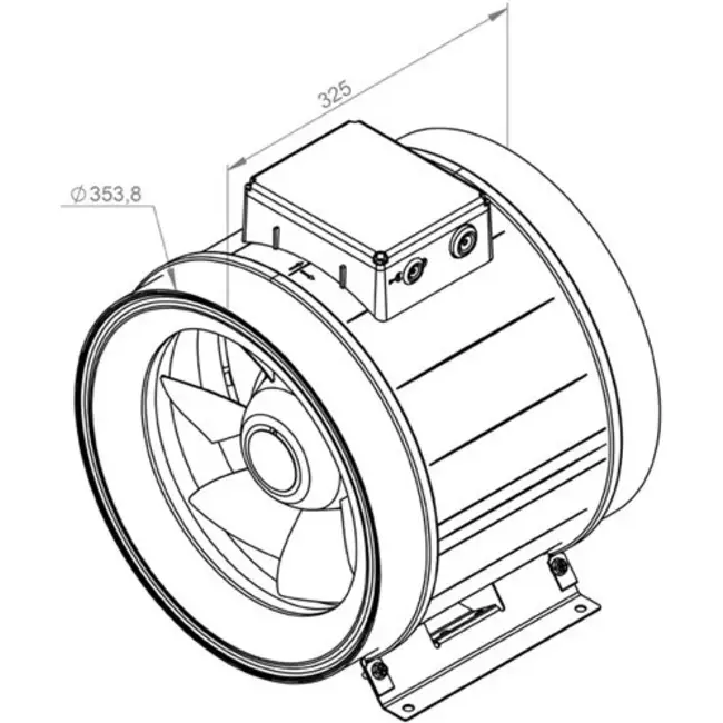 Aspiratore a tubo Ruck ETAMASTER con Motore EC 3320 m³/h - Ø 355 mm + potenziometro di controllo 10 kO