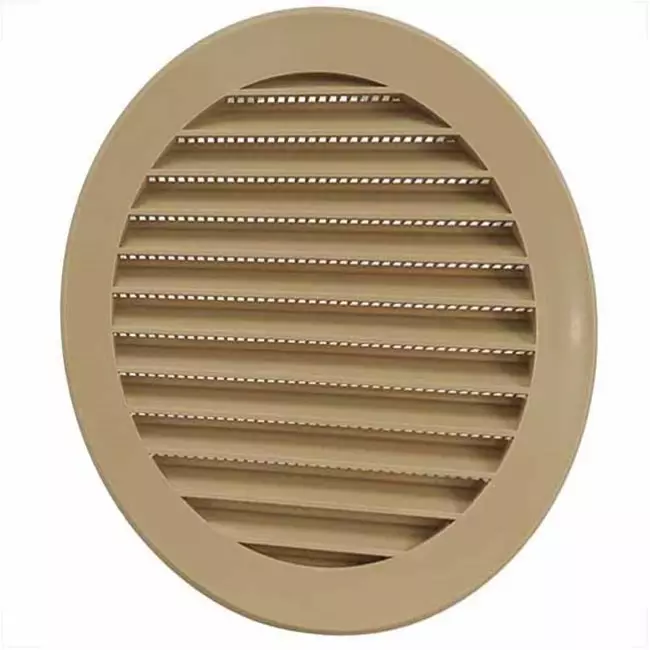 Griglia con alette diametro 125 mm beige - VR125Y