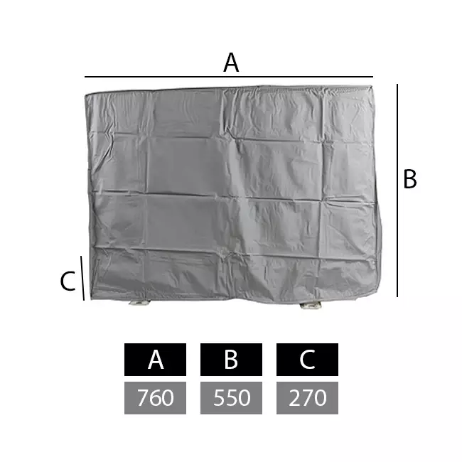 Coperchio per unità esterne piccolo 760 x 550 x 270 mm
