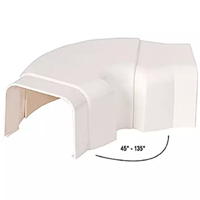 Condotto Climaplus per aria condizionata Curva regolabile 90x65mm RAL 9010 BIANCO