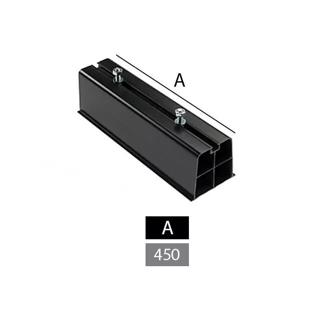 Barra di montaggio esterna all'unità in PVC rigido, lunghezza 450 mm