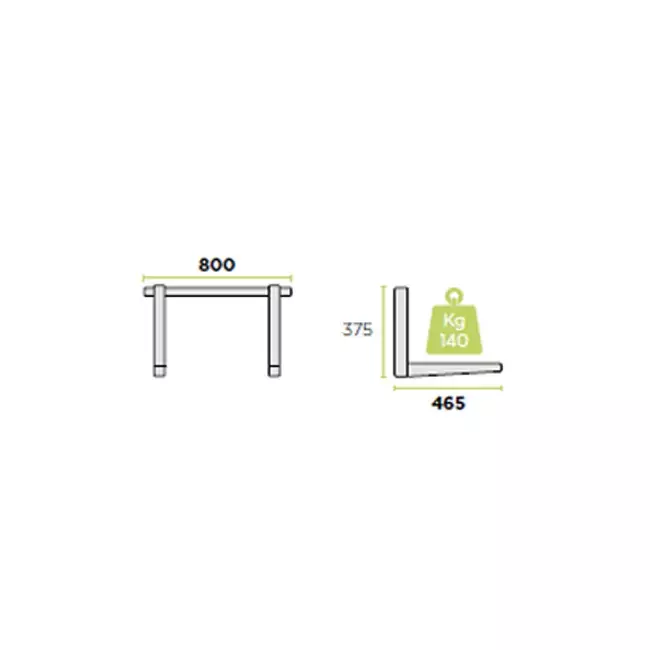 Unità esterna Rodigas Console a muro 800x375x465mm