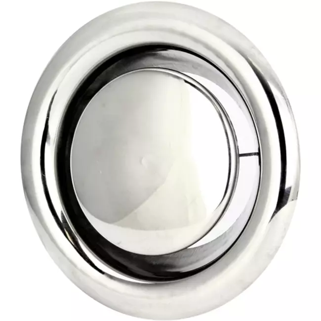 Valvola di estrazione di ventilazione in acciaio inox Ø 125 mm con boccola di montaggio - DVS125Y/ 1